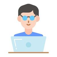 Premium vector design of programmer, professional worker avatar