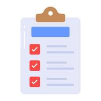 Checklist vector design in trendy style, editable vector