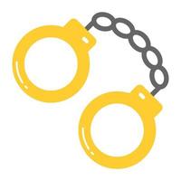 Handcuffs vector design modern and trendy style