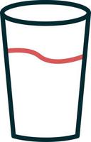 icono de vector de vaso de agua