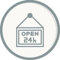 Open Shop 24 Hours Vector Icon