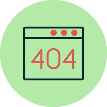 navegador error 404 vector icono