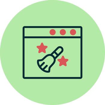 navegador limpiar vector icono