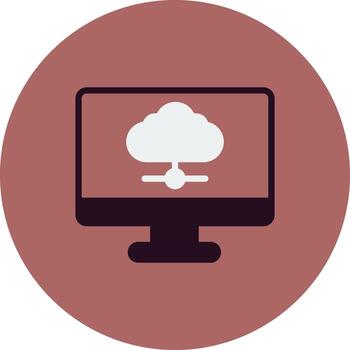 icono de vector de computación en la nube