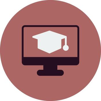 icono de vector de aprendizaje electrónico