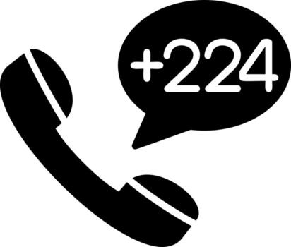 Guinea Dial code Vector Icon