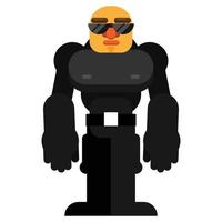 Man security guard. Flat style character vector