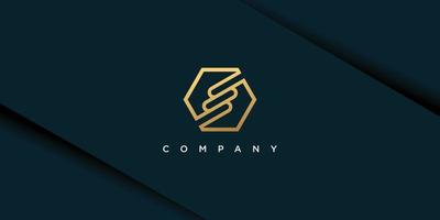 Letter S logo with creative and unique style design icon premium vector