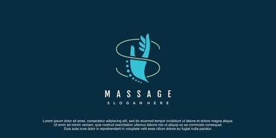 Physio logo with creative and unique element style design premium vector