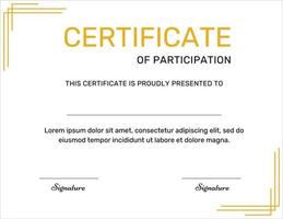 Certificate of Participation vector