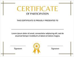 Certificate of Participation vector