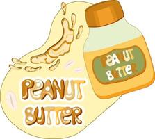 National Peanut Butter Day. Peanut butter logo vector