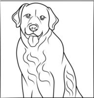 linda mano dibujado marrón perro aislado vector