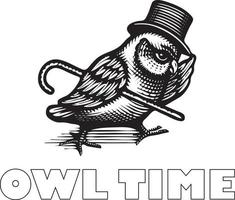 Owl Time Logo Vector File