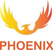 Phoenix Bird Gradient Logo Vector File