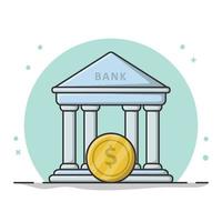 Bank Icon Vector Design Conceptual