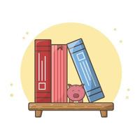 Library Book Collection Vector Design