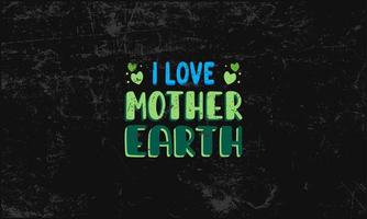 hand drawn lettering earth day vector illustraion flat design