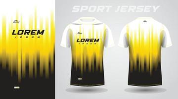 yellow black shirt soccer football sport jersey template design mockup vector