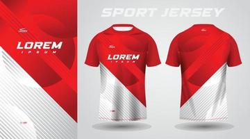 rojo camisa fútbol fútbol americano deporte jersey modelo diseño Bosquejo vector