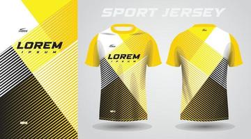 yellow black shirt soccer football sport jersey template design mockup vector