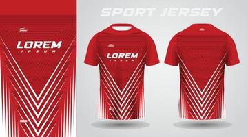 rojo camisa fútbol fútbol americano deporte jersey modelo diseño Bosquejo vector