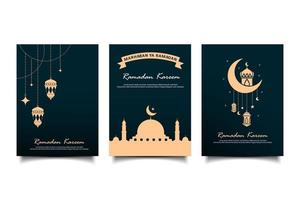Cover Ramadan kareem islamic celebration design vector