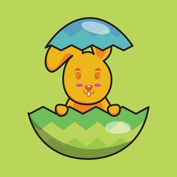 Rabbit Easter Egg vector