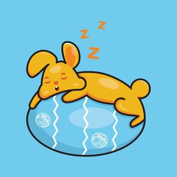 huevo de pascua de conejo vector