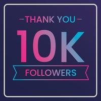 thank you 10k followers vector