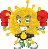 A cartoon character of coronavirus pandemic vector