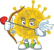 A cartoon character of coronavirus pandemic vector