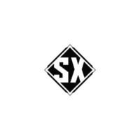 Monogram logo design with diamond square shape vector