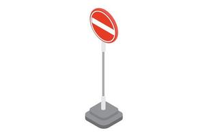 llustration of Stop sign on white background, vector 3d isometric Suitable for Diagrams, Infographics, And Other Graphic Related Assets