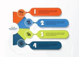 Infographic with 4 steps, process or options. vector