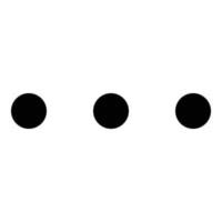 three dots icon for web ui design vector