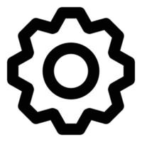 cog wheel icon for web ui design vector