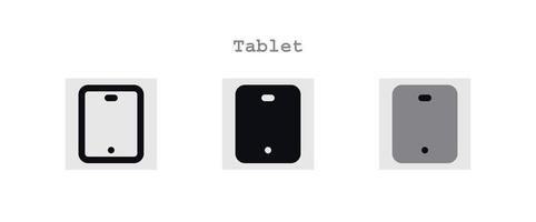tablet icons set vector
