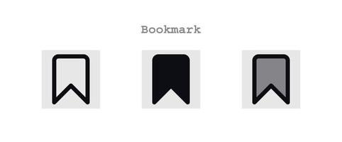 bookmark icons set vector