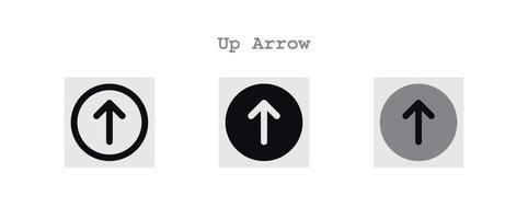up arrow icons set vector