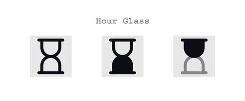 hourglass icons set vector