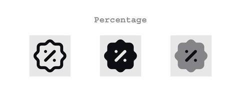 percentage icons set vector