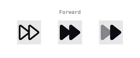 Play Forward Icons Sheet vector
