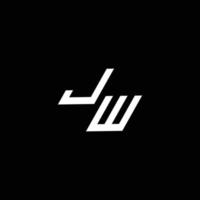 jw logo monograma con arriba a abajo estilo moderno diseño modelo vector