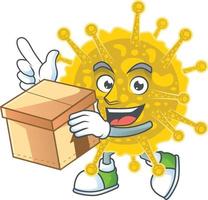 A cartoon character of coronavirus pandemic vector