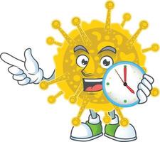 A cartoon character of coronavirus pandemic vector