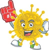 A cartoon character of coronavirus pandemic vector