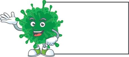 A cartoon character of coronavirus pneumonia vector