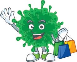 A cartoon character of coronavirus pneumonia vector