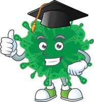 A cartoon character of coronavirus pneumonia vector